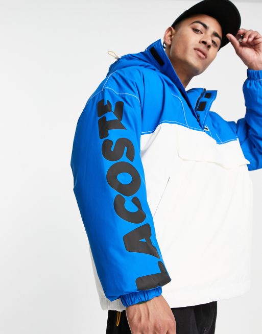 Lacoste L!VE clouded puffer jacket in blue, ASOS