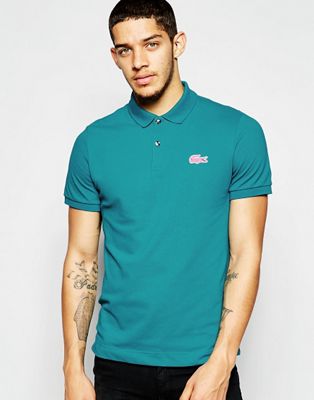 lacoste live polo with large crocodile