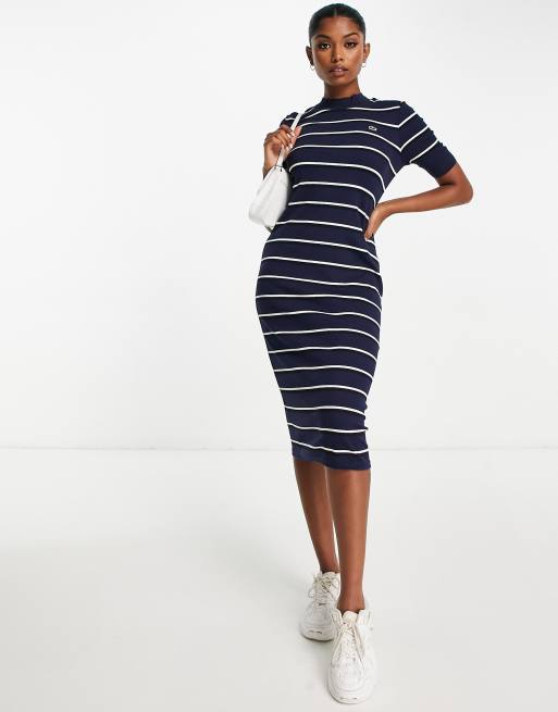 Lacoste store striped dress