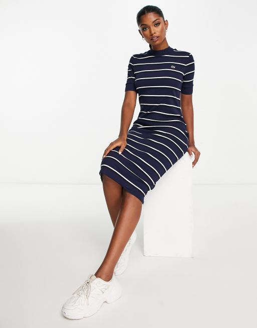 blue striped lacoste dress Women's Relaxed Fit Striped Poplin Dress - Dresses - New In 2026