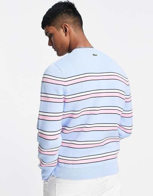 Pull rayé best sale lacoste homme