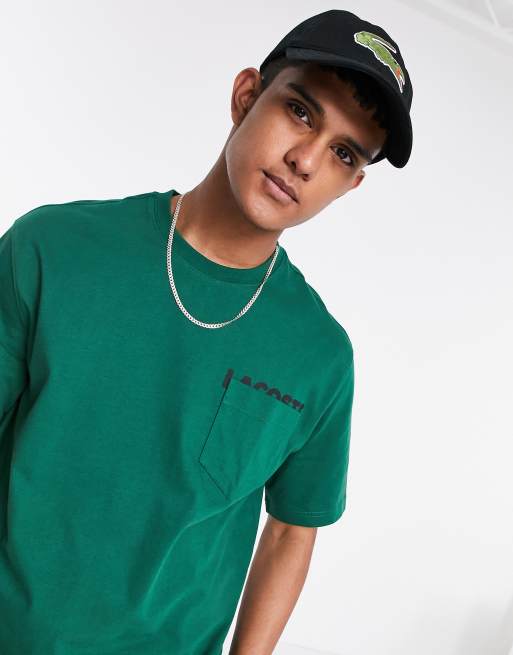 Lacoste Live T shirt met logo en borstzakje ASOS