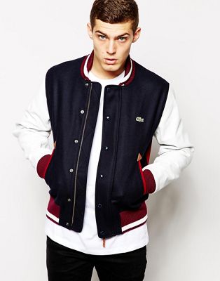 lacoste college jacket