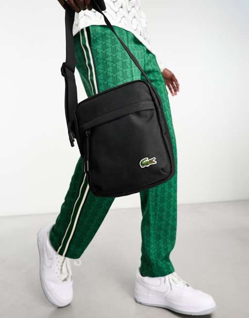 Lacoste Classic Vertical Crossbody Bag with Croc Logo