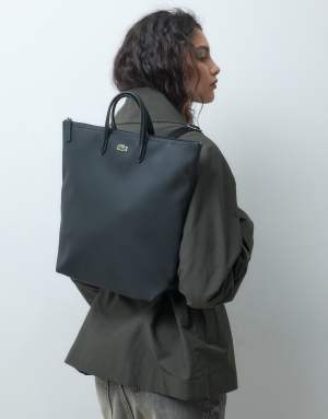 Lacoste logo backpack in black