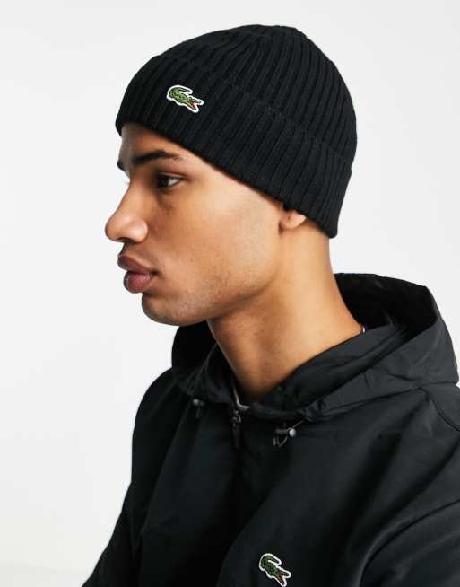 Lacoste beanie hot sale black