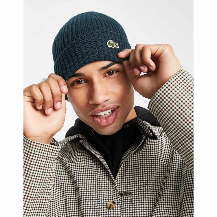 Mens lacoste 2024 beanie hats