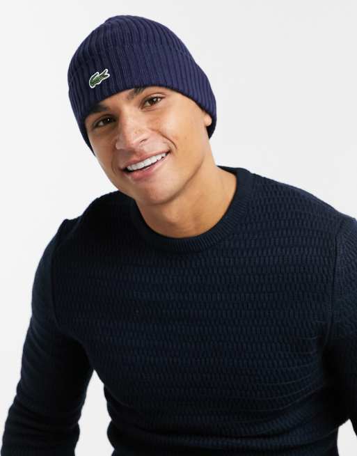 Bonnet Lacoste bleu marine – Purple Store