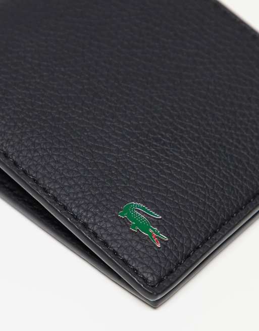 Lacoste logo bi-fold wallet in black, 2 of 4