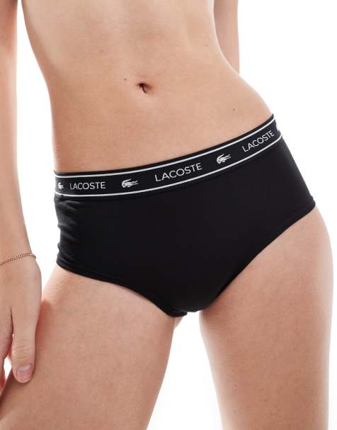 Lacoste logo briefs in black - view 1