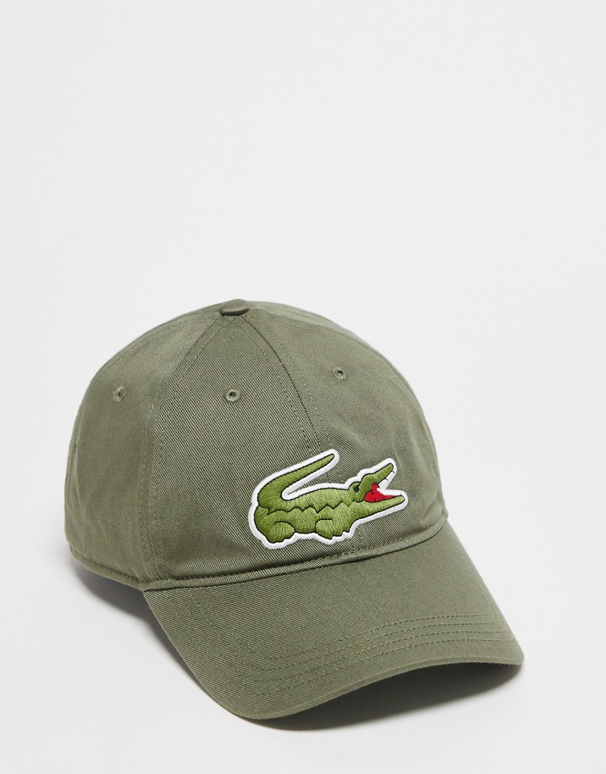 Lacoste logo cap in green-Red
