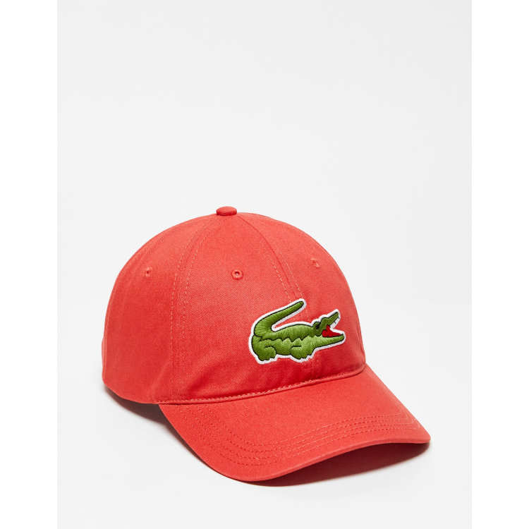 Red best sale lacoste cap