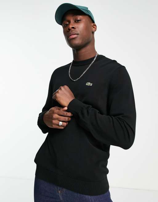 Lacoste crew neck on sale knit jumper