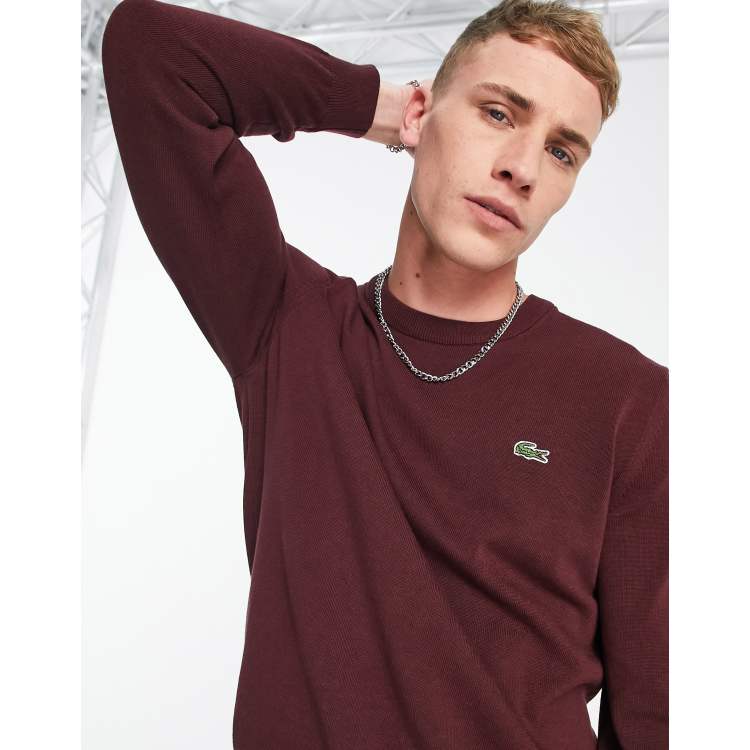 Lacoste burgundy sweatshirt new arrivals