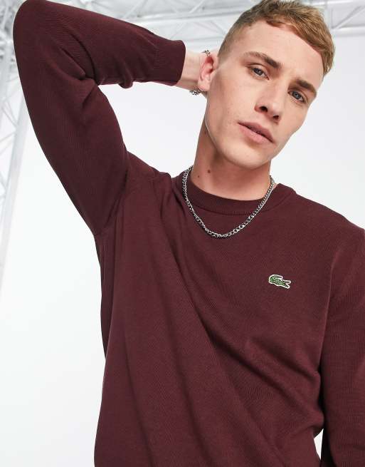 Lacoste crew deals neck knit jumper