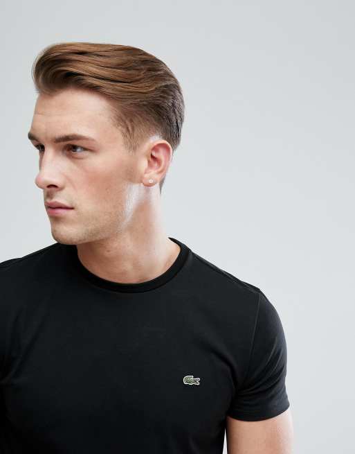 Lacoste Logo Crew T-Shirt Black | ASOS