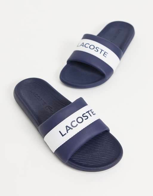 Lacoste croco hot sale sliders