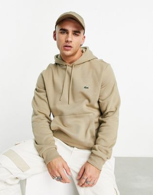Lacoste logo hoodie in beige - ASOS Price Checker