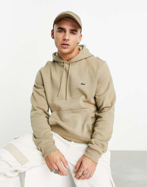 Lacoste logo hoodie in beige | ASOS