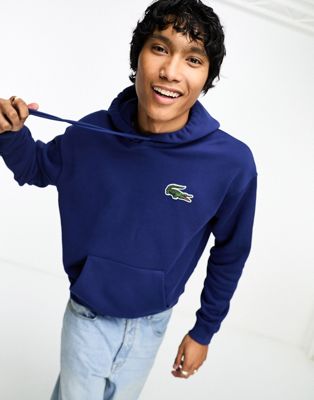 Lacoste logo hoodie in blue