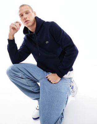 Lacoste logo hoodie in navy - ASOS Price Checker
