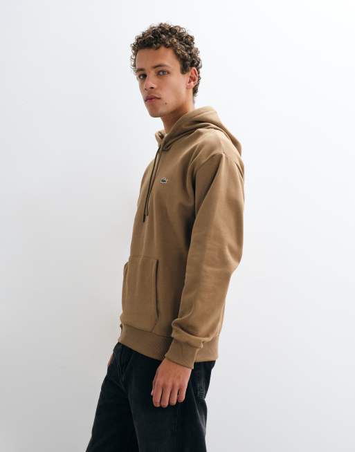 Lacoste logo hoodie in tan, 3 of 5
