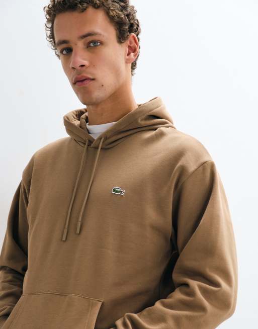 Lacoste logo hoodie in tan, 4 of 5