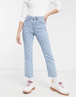 lacoste all over print jeans