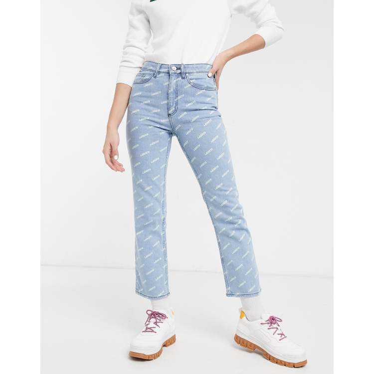 Lacoste logo jeans in lightwash ASOS