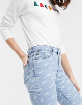 lacoste logo jeans