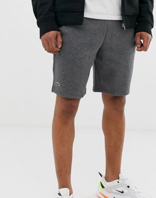Lacoste logo jersey shorts in grey | ASOS