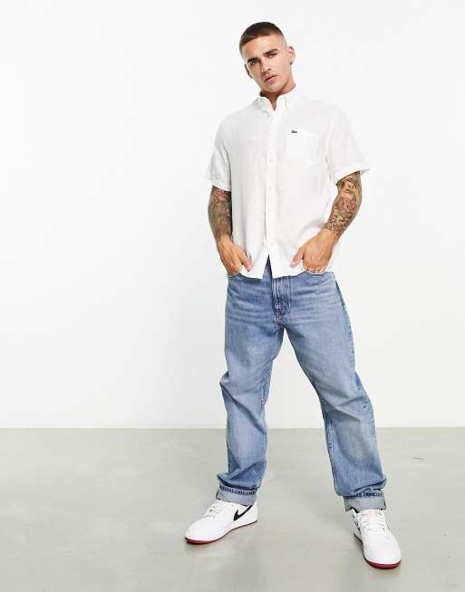 Lacoste linen shirt best sale sale