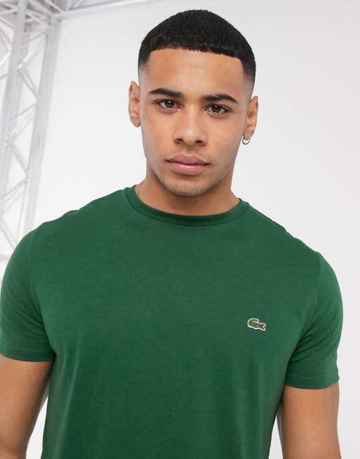 Dark green lacoste t hot sale shirt