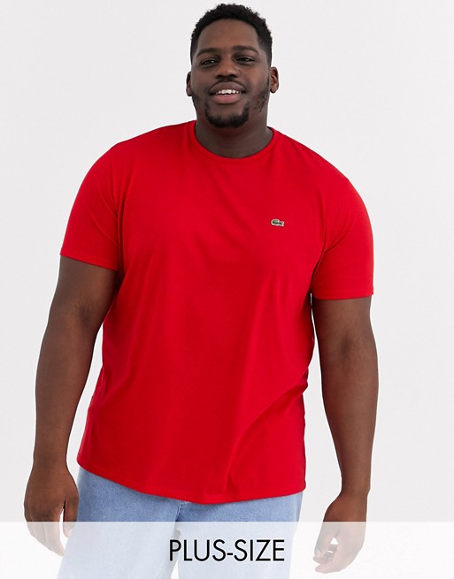 Lacoste logo pima cotton t-shirt in red