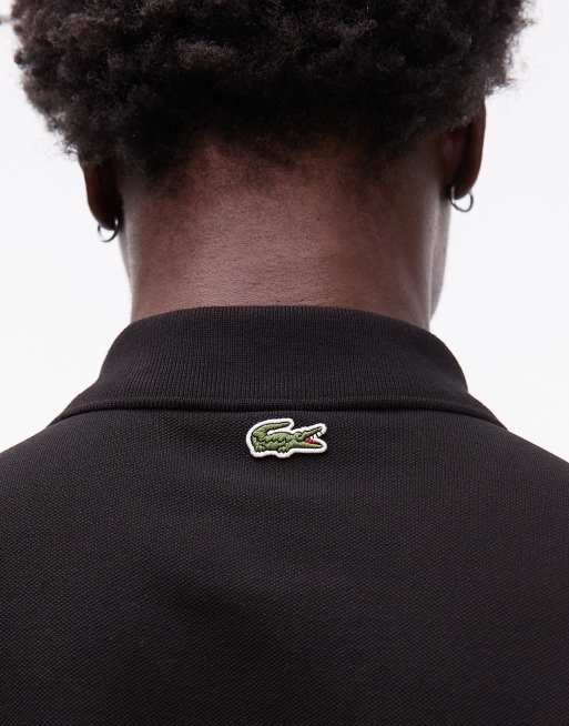 Lacoste logo polo shirt in black, 5 of 5