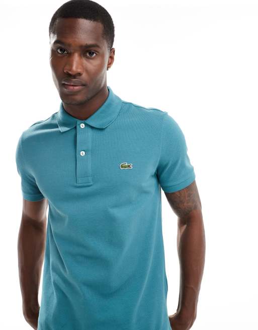 Lacoste logo polo shirt in blue ASOS