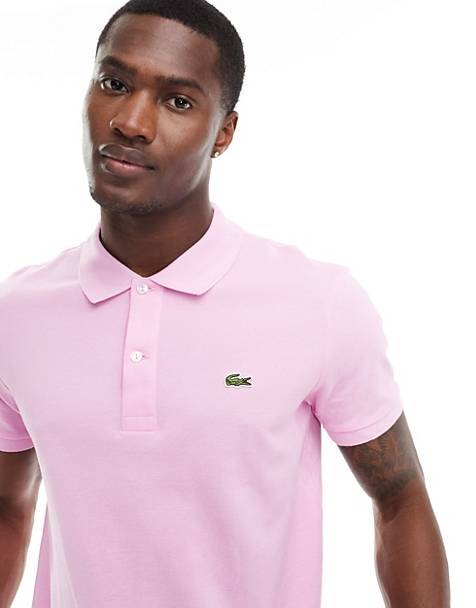 Lacoste logo polo shirt in pink