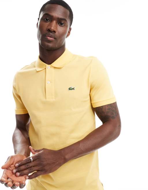 Lacoste logo polo shirt in yellow ASOS