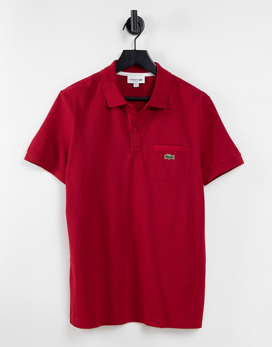 Lacoste logo polo shirt-Red
