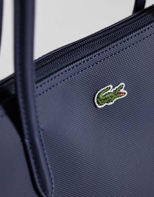 Lacoste logo shopper tote bag in navy, 3 of 4