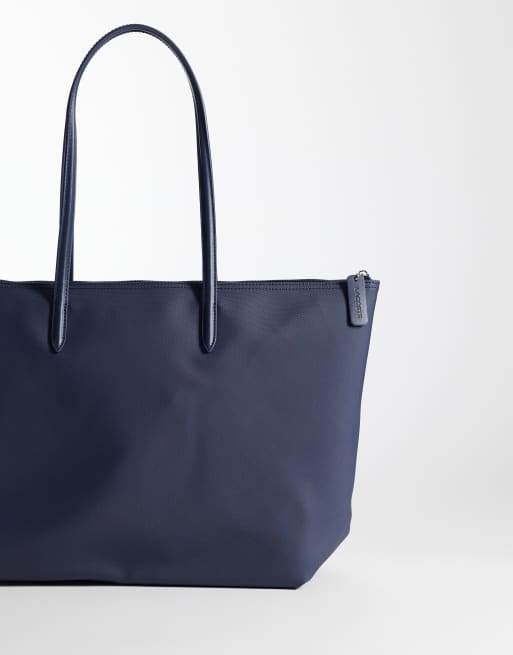 Lacoste logo shopper tote bag in navy, 4 of 4