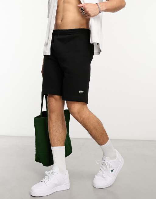 Black lacoste shorts best sale