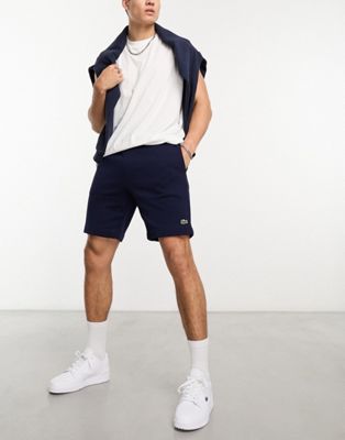 Lacoste logo shorts in navy