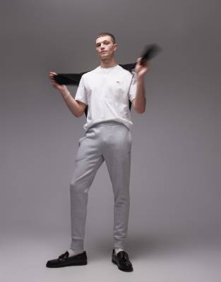 Lacoste Lacoste logo slim sweatpants in grey