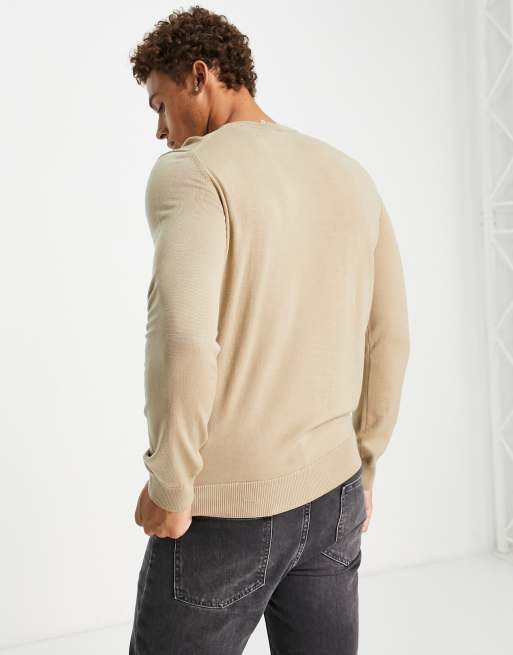 Lacoste best sale sweater beige