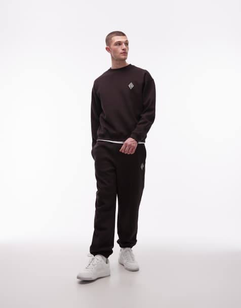 Lacoste logo sweatpants in brown