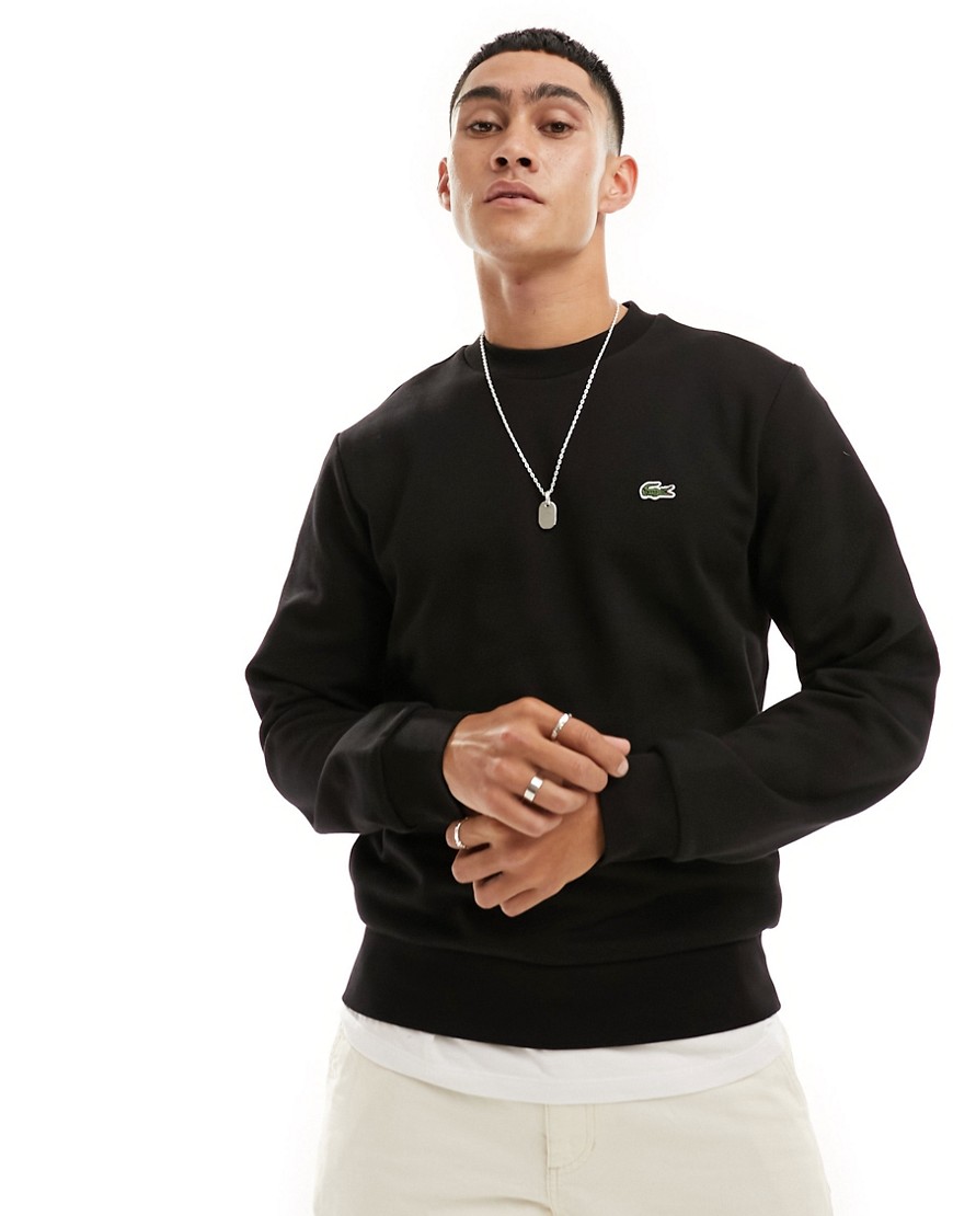 Lacoste logo sweatshirt in black