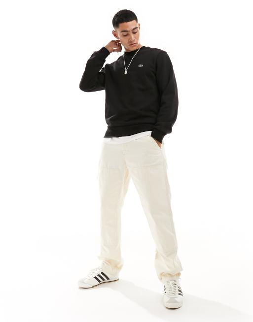 Lacoste logo sweatshirt in black, 4 of 4