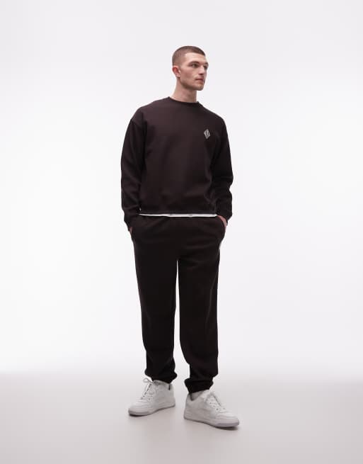 Lacoste logo sweatshirt in brown, 2 of 5