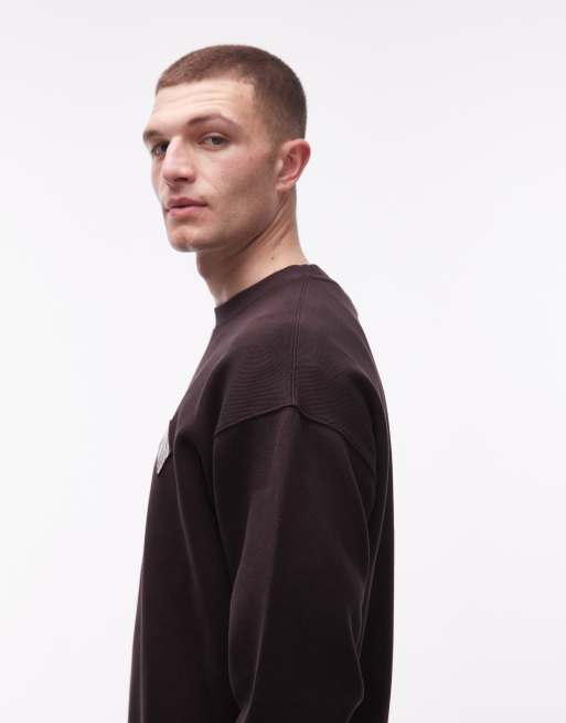 Lacoste logo sweatshirt in brown, 4 of 5